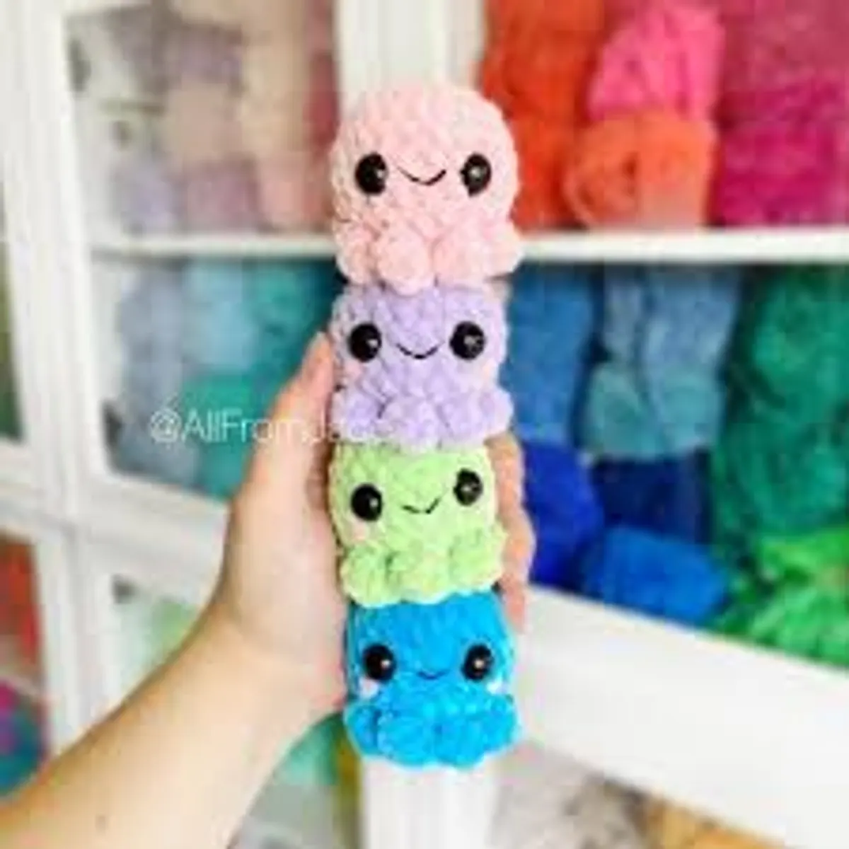 Pastel octopus stack